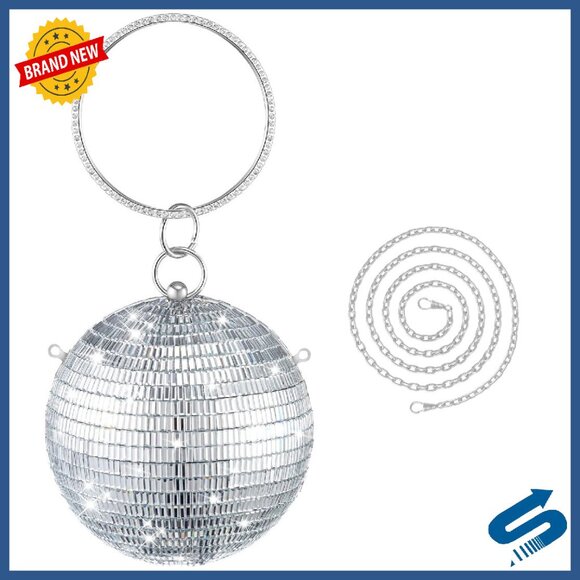 Sparkling Rhinestone Evening Clutch Bag Compact 4.92 Inch Party Accessory